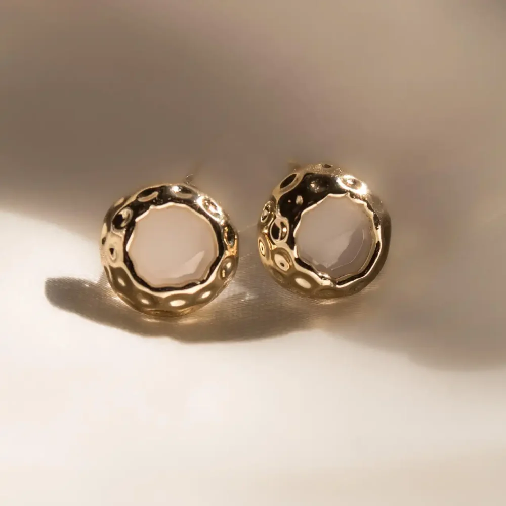 Moon Crater-Inspired Fashion Stud Earrings