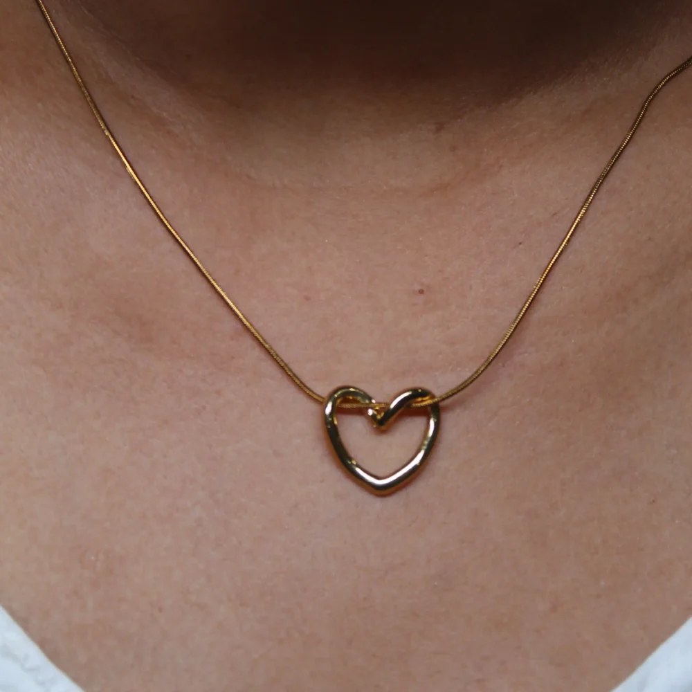 Gold Heart Necklace,” “Intertwined Heart