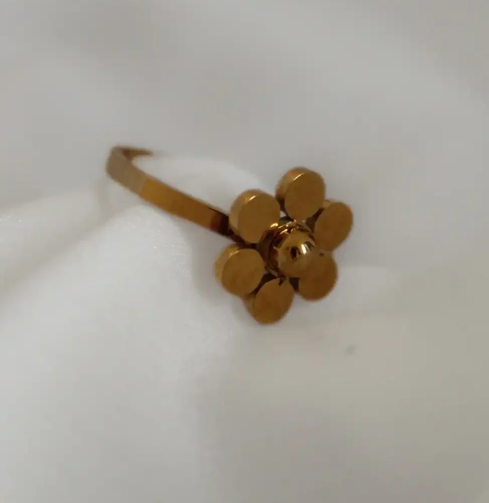 Gold Floral Adjustable Ring