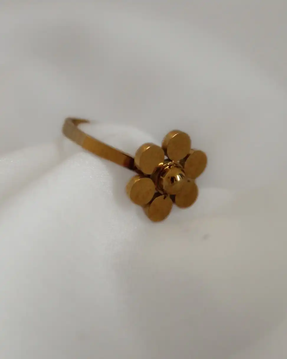 Gold Floral Adjustable Ring