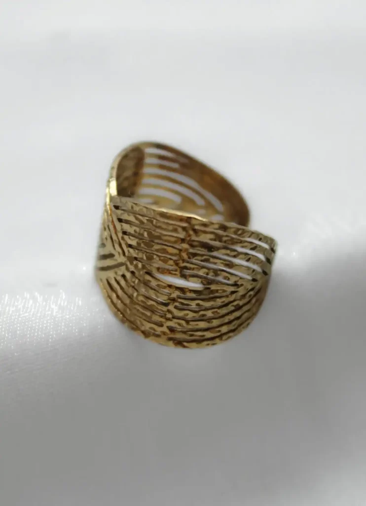 Gold Woven Adjustable Ring