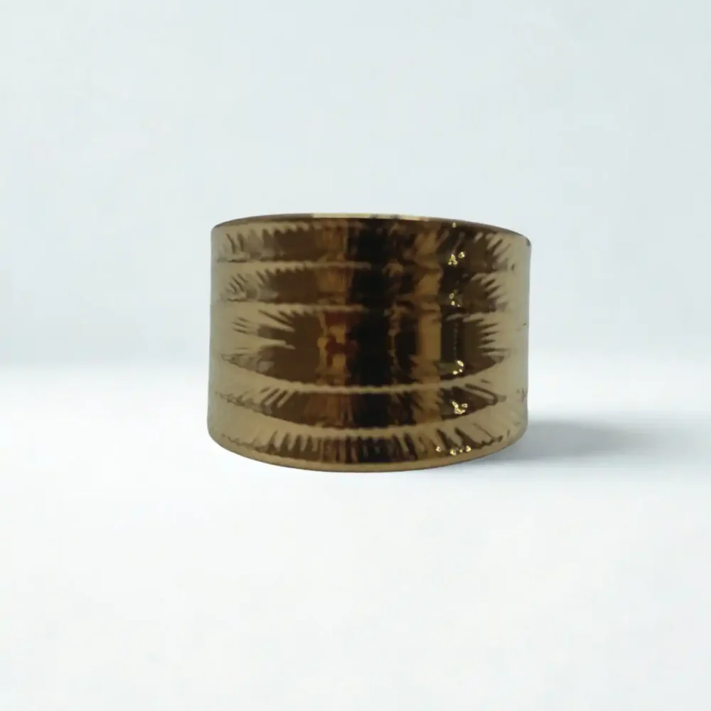 Gold Textured Adjustable Ring