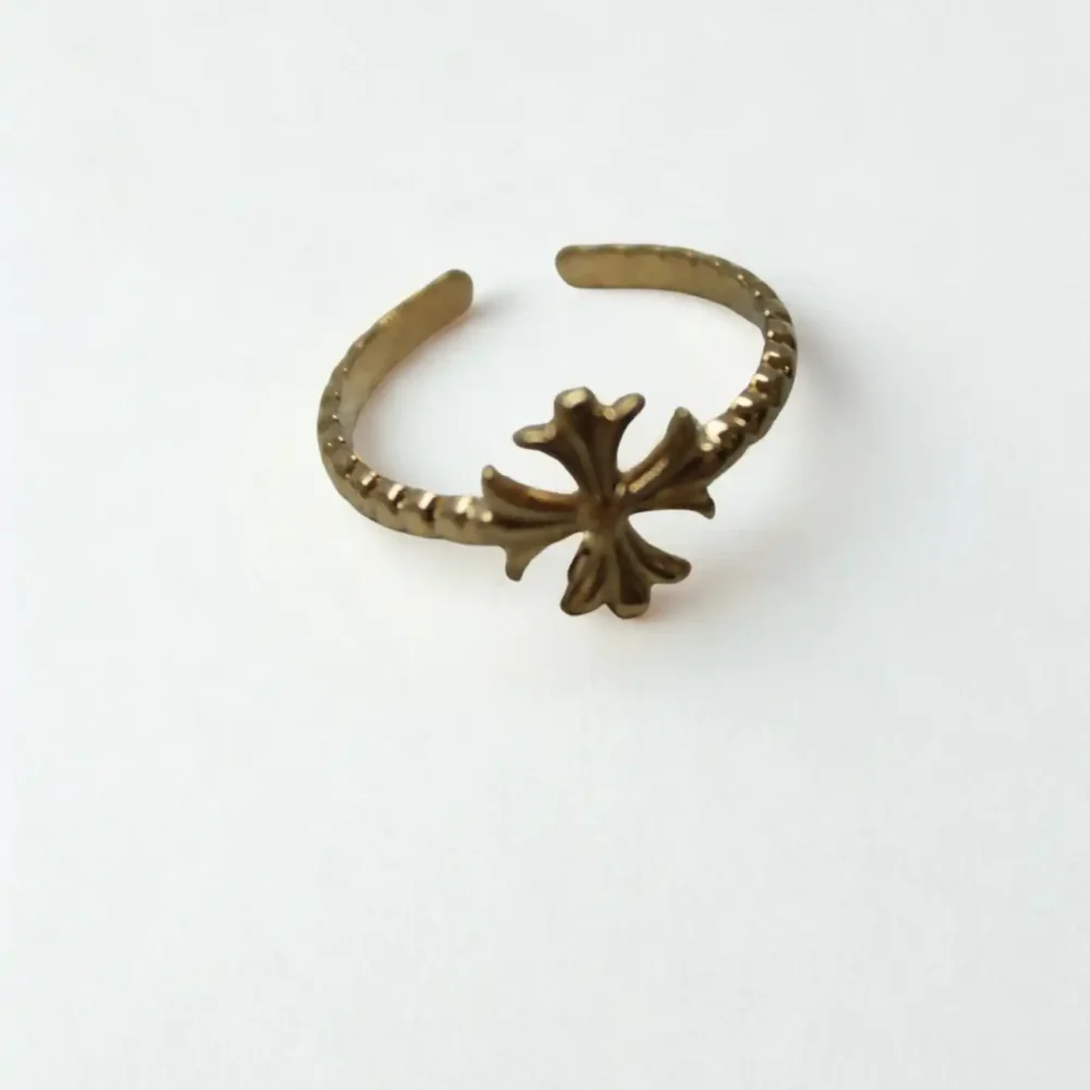 Gold Cross Adjustable Ring